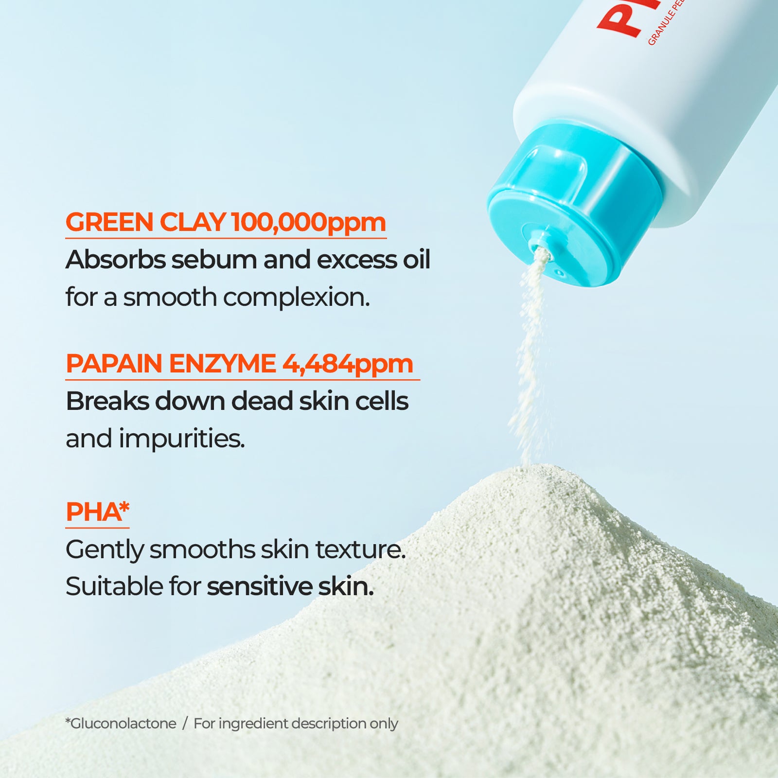 PHA Enzyme Granule Peels Powder
