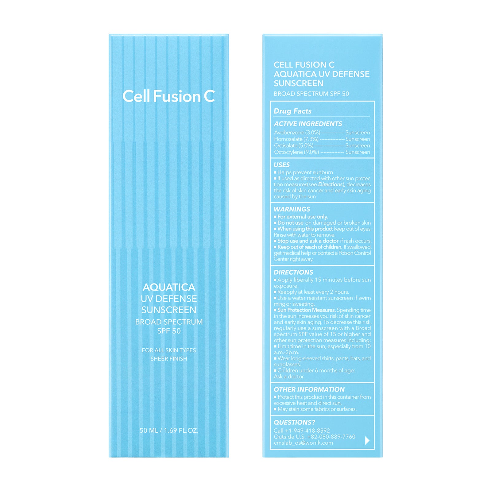 [Cell Fusion C] Aquatica UV Defense Sunscreen OTC 50ml