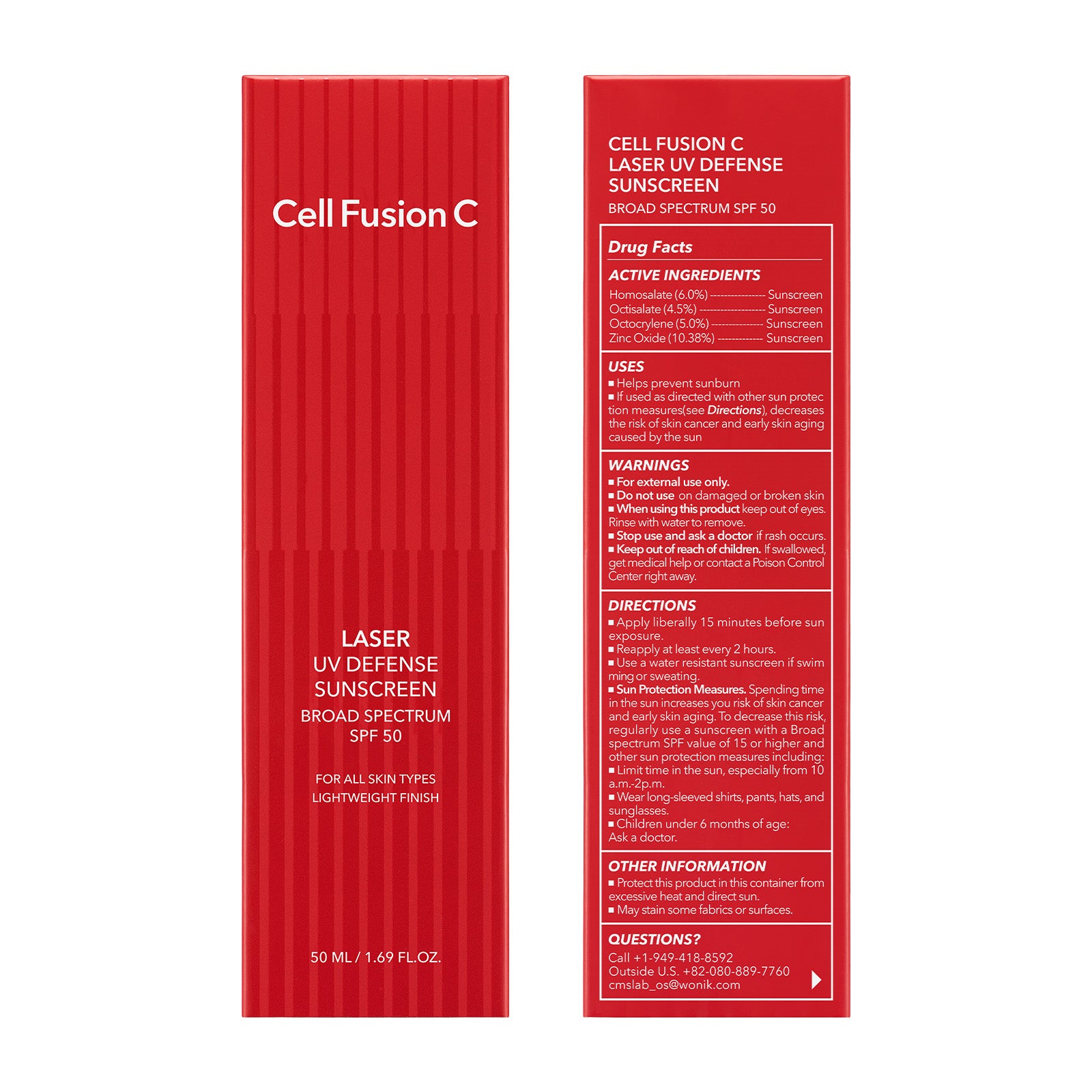 [Cel lFusion C] Laser UV Defense Sunscreen OTC 50ml